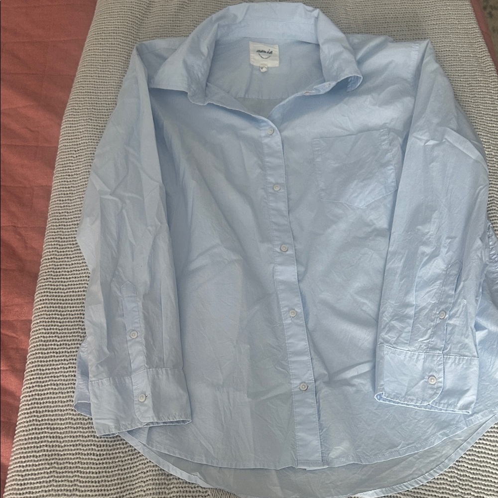 Aerie Soft Light Blue Button Up Shirt